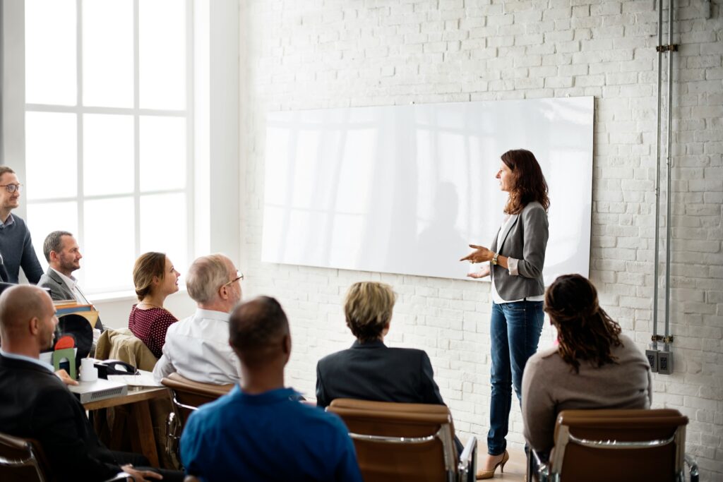 image of a group business coaching session in progress
